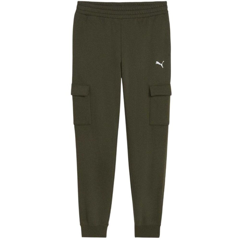 Puma Mens Cotton Logo Sweatpants / Olive